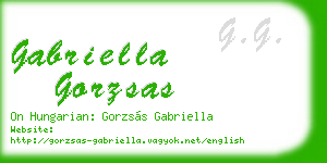 gabriella gorzsas business card